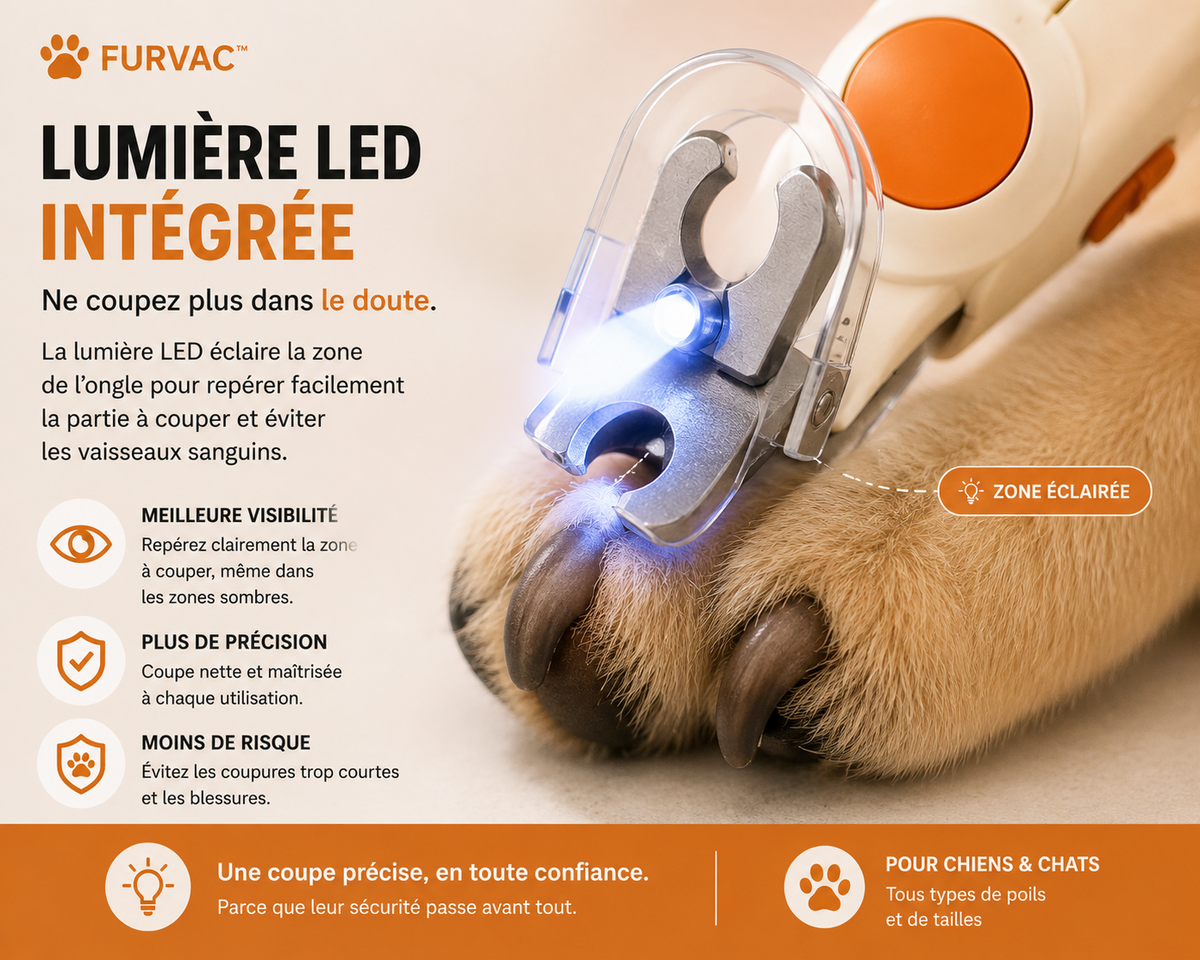 FURVAC™ Coupe-Ongles LED pour Animaux