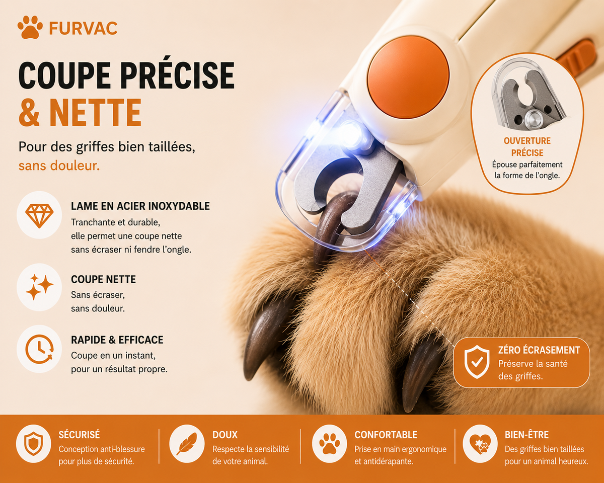 FURVAC™ Coupe-Ongles LED pour Animaux